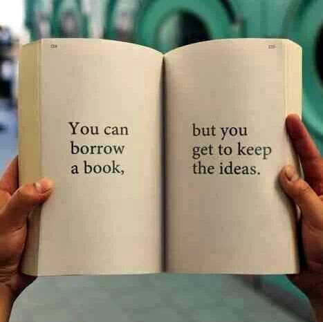 You can borrow a book...